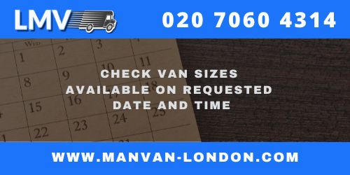 Check Van Sizes available on requested Date and Time